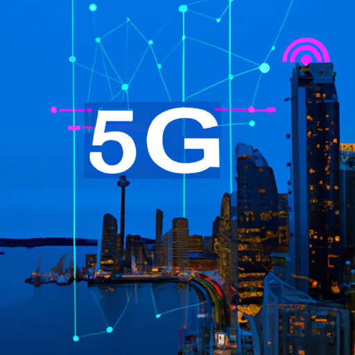 An image of a futuristic cityscape with interconnected buildings and devices, showcasing the potential of 5G technology in revolutionizing various industries.